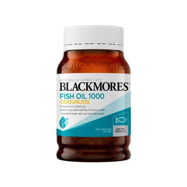 Blackmores Odourless Fish Oil Omega-3 Capsules | 200 pack