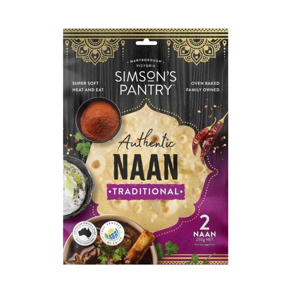 Simson's Pantry Traditional Naan Bread | 250g