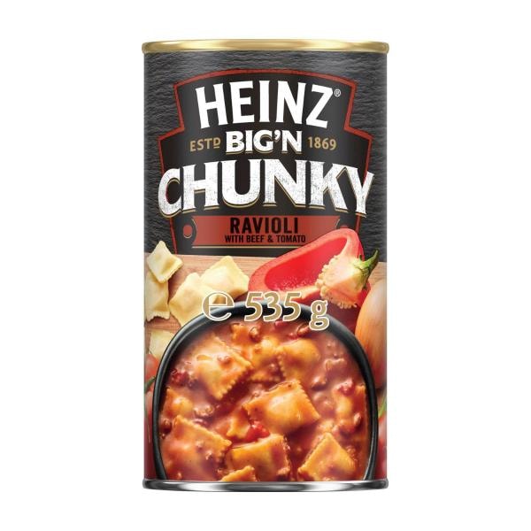 Heinz Big'N Chunky Soup Ravioli With Beef & Tomato | 535g