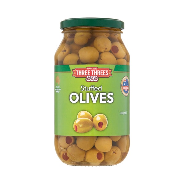 Three Threes Stuffed Olives | 500g