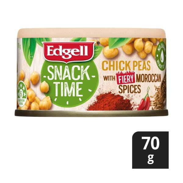 Edgell Snack Time Chickpeas With Fiery Moroccan Spices | 70g