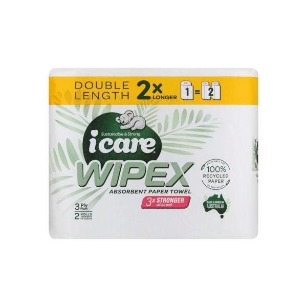 Icare Wipex Paper Towel Double Length | 2 pack