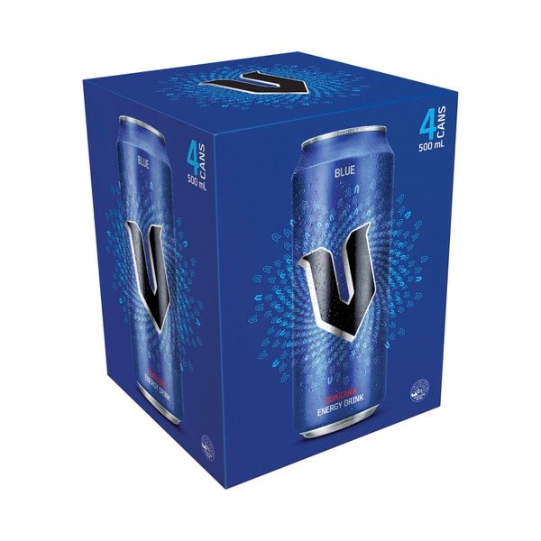 V Energy Drink Blue 4x500mL | 4 pack