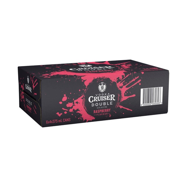 Vodka Cruiser Double Raspberry Can 375mL | 24 Pack