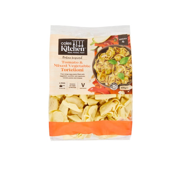 Coles Kitchen Filled Pasta Tortellini Mixed Veg | 630g