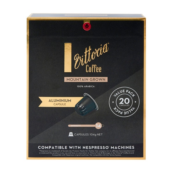 Vittoria Mountain Grown Nespresso Compatible Capsules | 20 pack