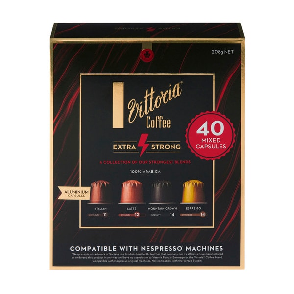 Vittoria Nespresso Compatible Capsules Variety Pack | 40 pack