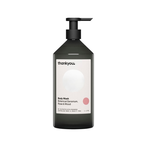 Thankyou Body Wash Botanical Geranium Rose & Wood | 1L