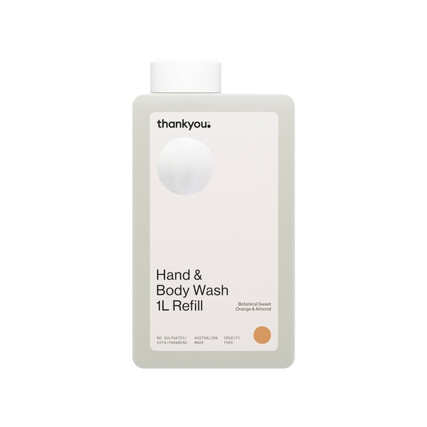 Thankyou Hand & Body Wash Botanical Sweet Orange & Almond Refill | 1L