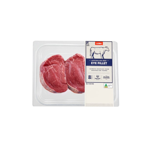 Coles Beef Eye Fillet Steak | 450g