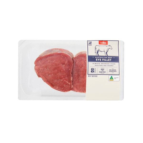 Coles Beef Eye Fillet Steak Small Pack | 300g