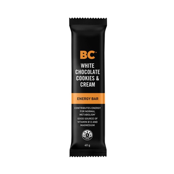 BC Snacks White Chocolate Cookies & Cream Energy Bar | 40g