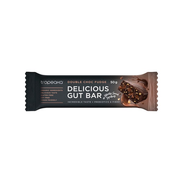 Tropeaka Delicious Gut Bar Double Chocolate Fudge | 50g