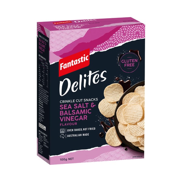 Fantastic Delites Rice Snacks Sea Salt & Balsamic Vinegar | 100g