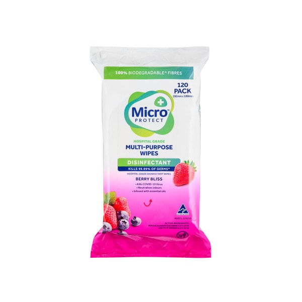 Micro Protect Multipurpose Wipes Berry Bliss | 120 pack
