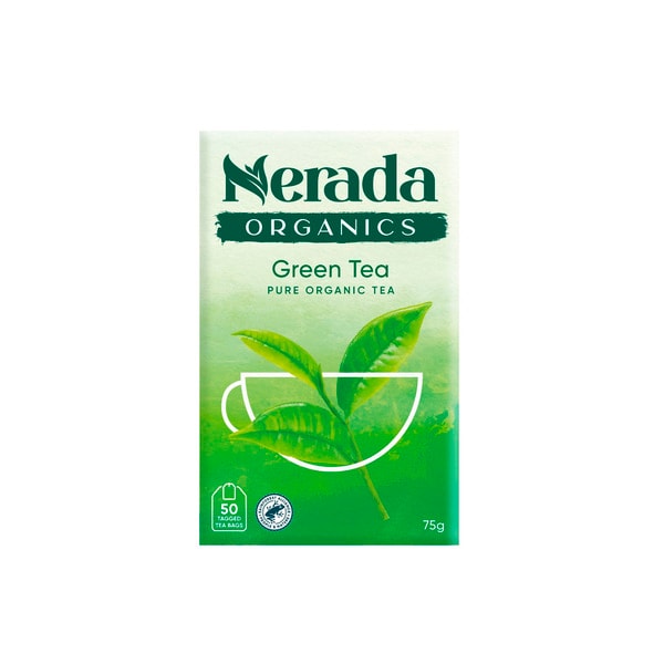 Nerada Organics Pure Green Tea Bags 50 pack | 75g