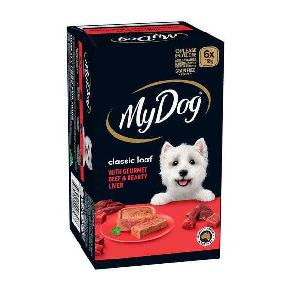 My Dog Classic Loaf With Gourmet Beef & Hearty Liver 6X100G Wet Dog Food | 6 pack