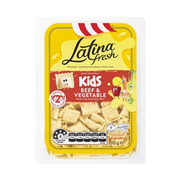 Latina Fresh Kids Beef & Vegetable Mini Ravioli | 200g