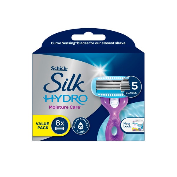 Schick Hydro Silk Blade Refills Value | 8 pack
