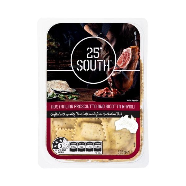 25 Degrees South Prosciutto & Ricotta Ravioli | 325g