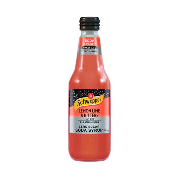 Schweppes Zero Sugar Lemon Lime Bitters Soda Syrup Sugar Free Cordial | 300mL