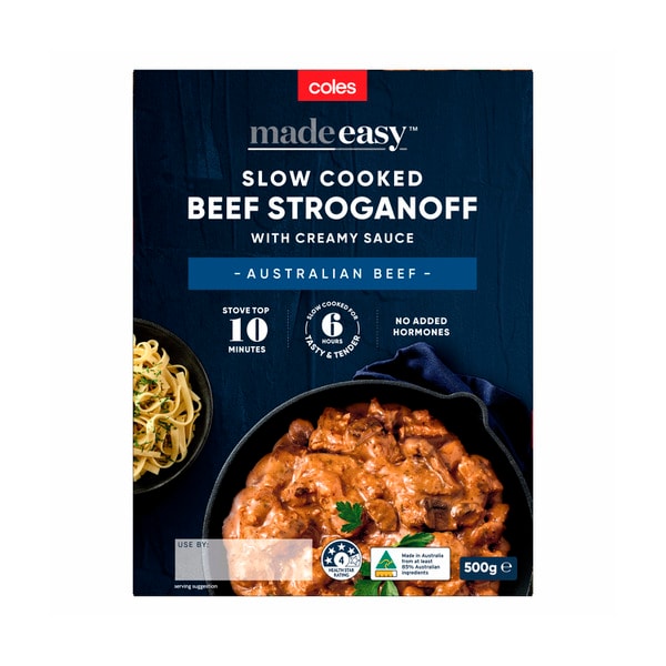 Coles Made Easy Beef Stroganoff With Creamy Sauce | 500g