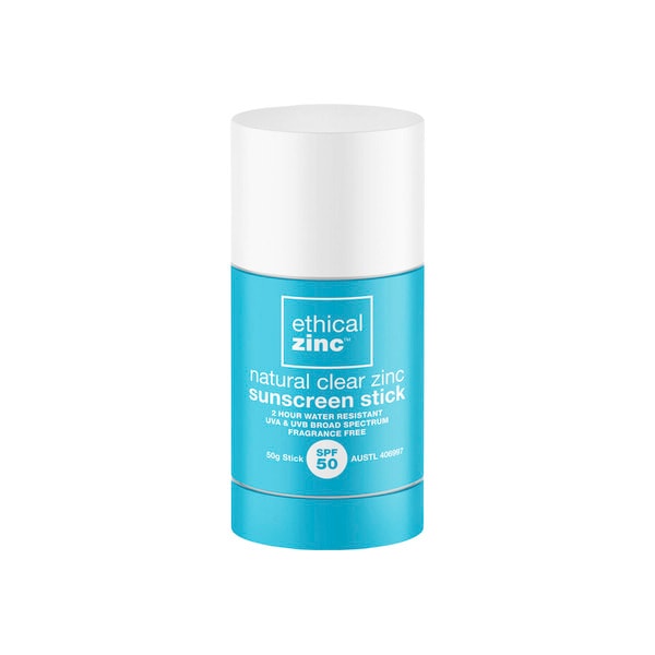 Ethical Zinc Natural Clear Zinc Sunscreen Stick SPF50+ | 50g