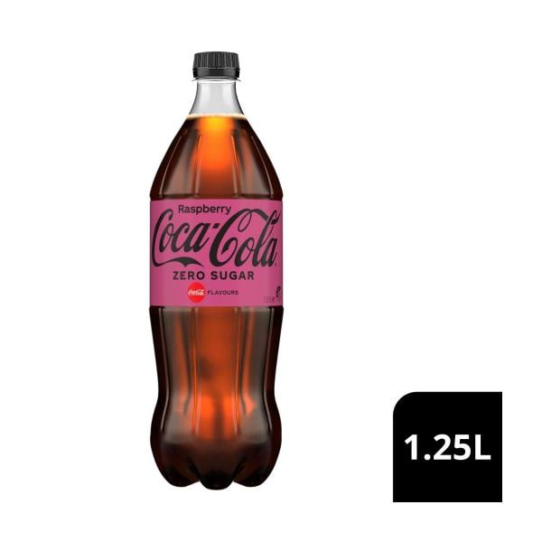 Coca-Cola Raspberry Zero Sugar Soft Drink Bottle | 1.25L