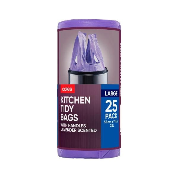 Coles Kitchen Tidy Lavender Large | 25 pack