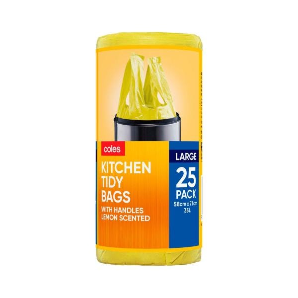 Coles Kitchen Tidy Lemon  Large | 25 pack