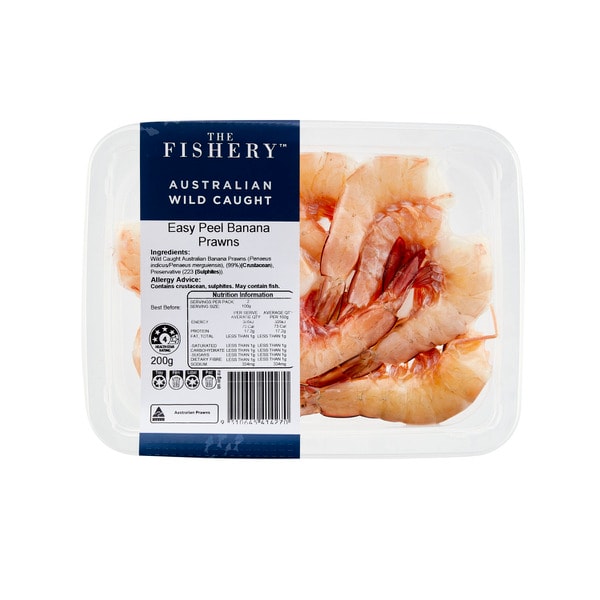 The Fishery Easy Peel Banana Prawns | 200g
