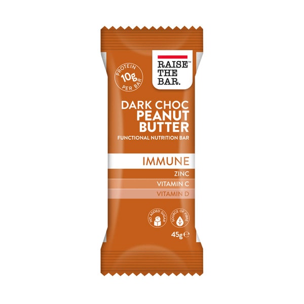 Raise The Bar Dark Chocolate Peanut Butter Nutrition Bar | 45g
