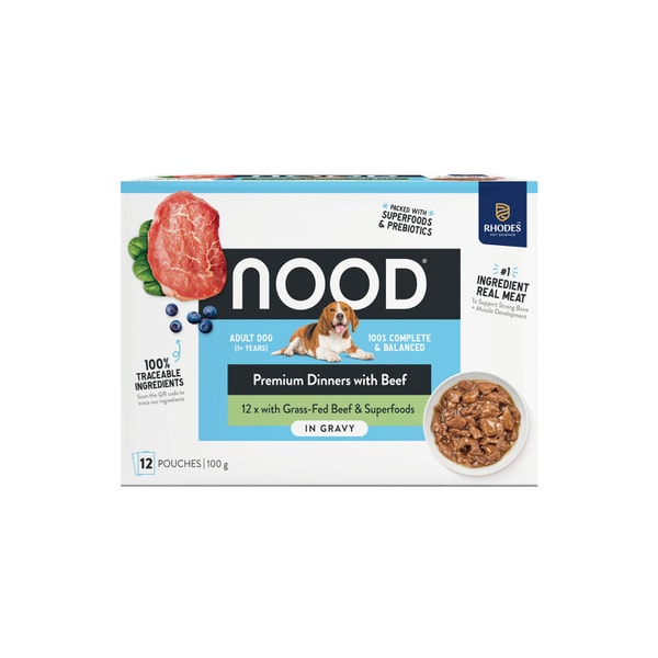 Nood Wet Dog Food Beef In Gravy 12x100g | 12 pack