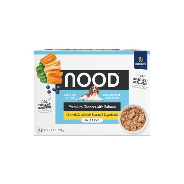 Nood Wet Dog Food Salmon In Gravy 12x100g | 12 pack