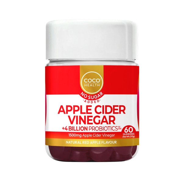 Coco Earth Gummies Apple Cider Vinegar + Probitoics | 60 pack
