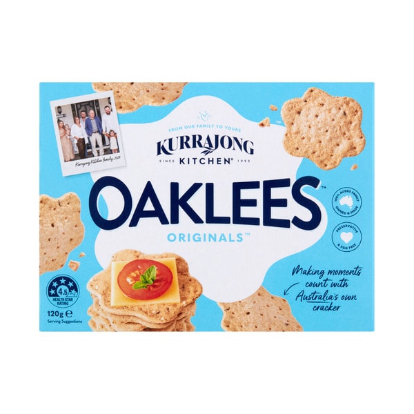 Kurrajong Kitchen Oaklees Original Crackers | 120g