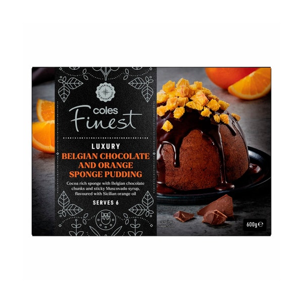 Coles Finest Luxury Belgian Chocolate & Orange Sponge Pudding | 600g