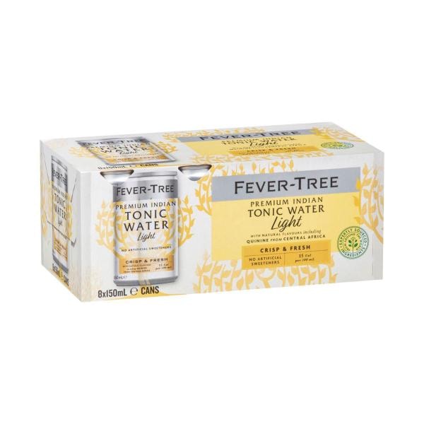 Fever-Tree Premium Mixer Light Indian Tonic Water 8x150mL | 8 pack