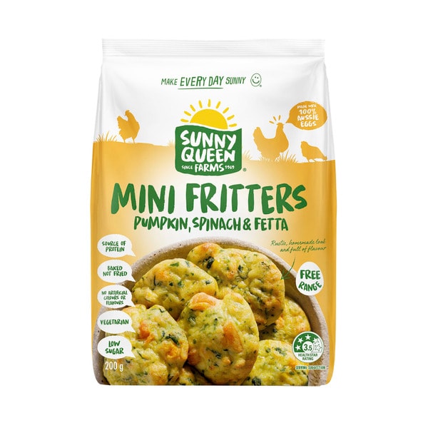 Sunny Queen Pumpkin Spinach Fetta Mini Fritters | 200g