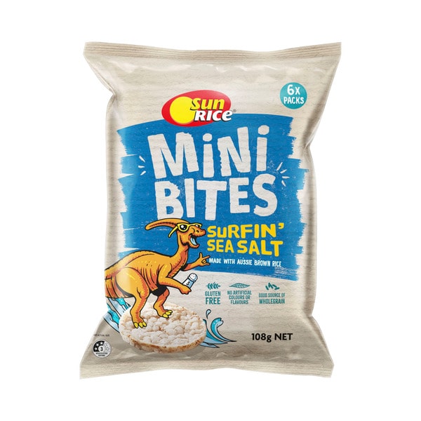 Sunrice Mini Bites Surfin Sea Salt 6 Pack | 108g