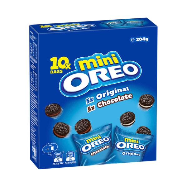 Oreo Chocolate and Original Mini Mixed Cookies Multipack | 204g