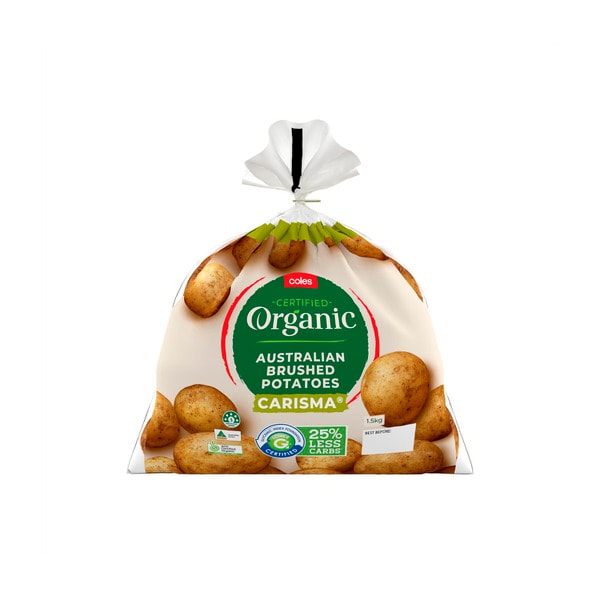 Coles Organic Carisma Potatoes Brushed | 1.5kg