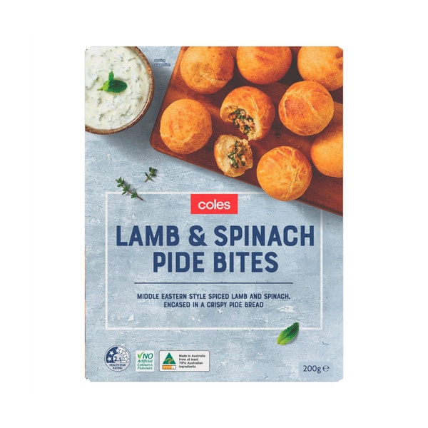 Coles Lamb & Spinach Pide Bites | 200g