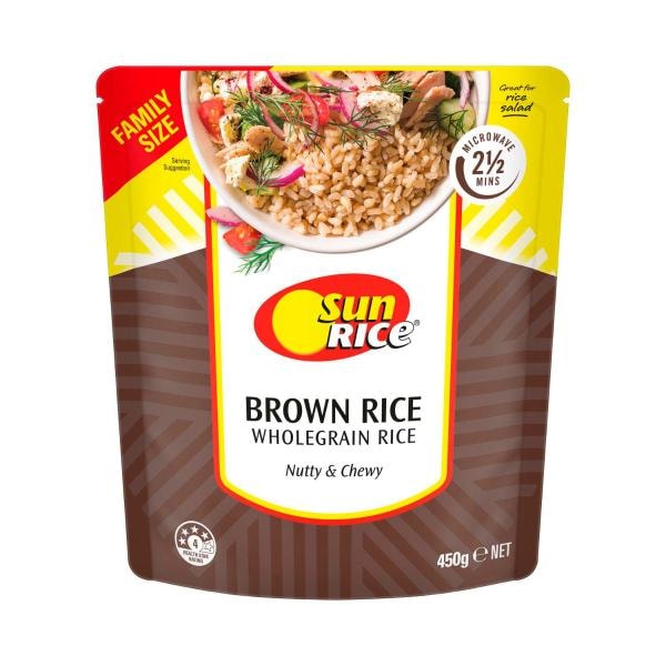 Sunrice Family Size Microwavable Brown Rice | 450g