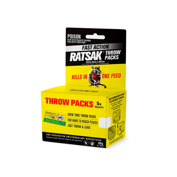Ratsak One Shot Bait Throw Packs | 100g