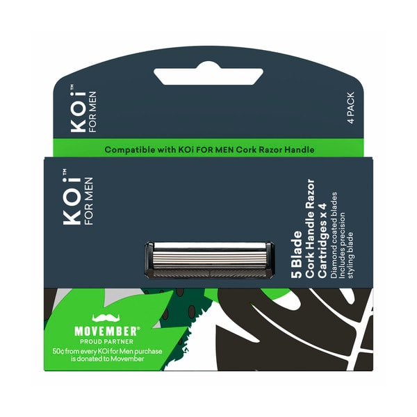 KOi For Men Cork 5 Blade Cartridges | 4 pack