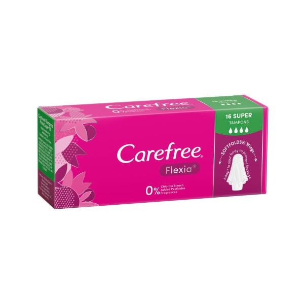 Carefree Flexia Super Tampons | 16 pack