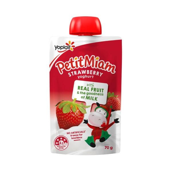 Yoplait Petit Miam Squeezie Strawberry Yoghurt Pouch | 70g