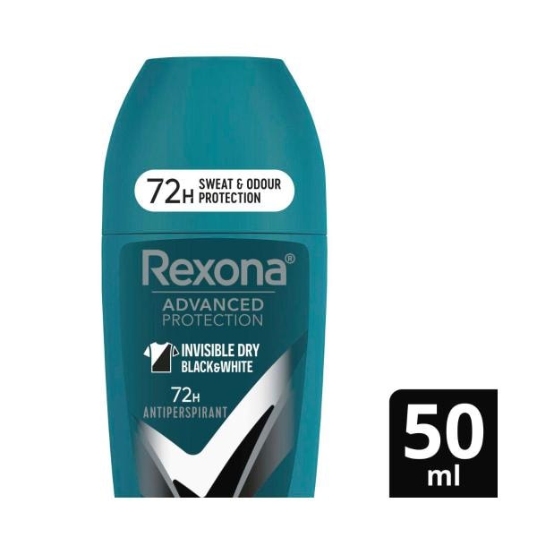Rexona Men Advanced Protection Antiperspirant Roll On Invisible Dry Black & White | 50mL
