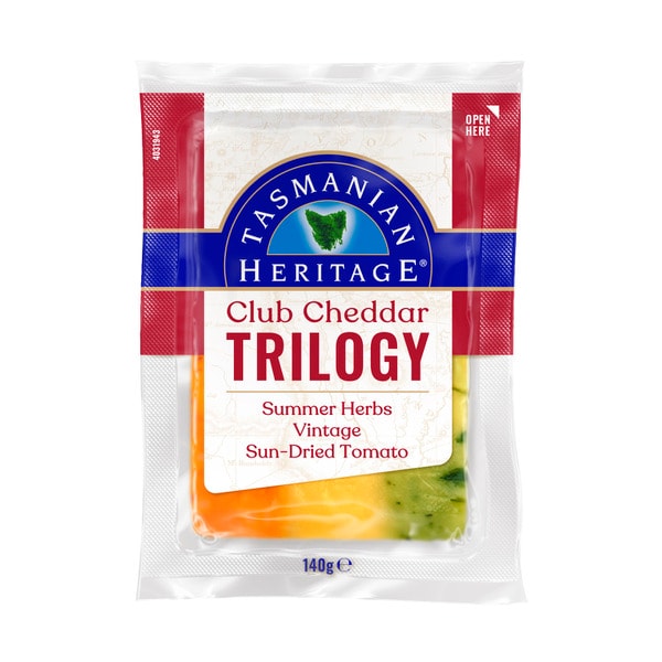 Tasmanian Heritage Trilogy Summer Herbs Vintage Cheddar & Sundried Tomato | 140g